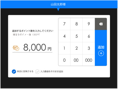 売上金額に応じてポイント発行